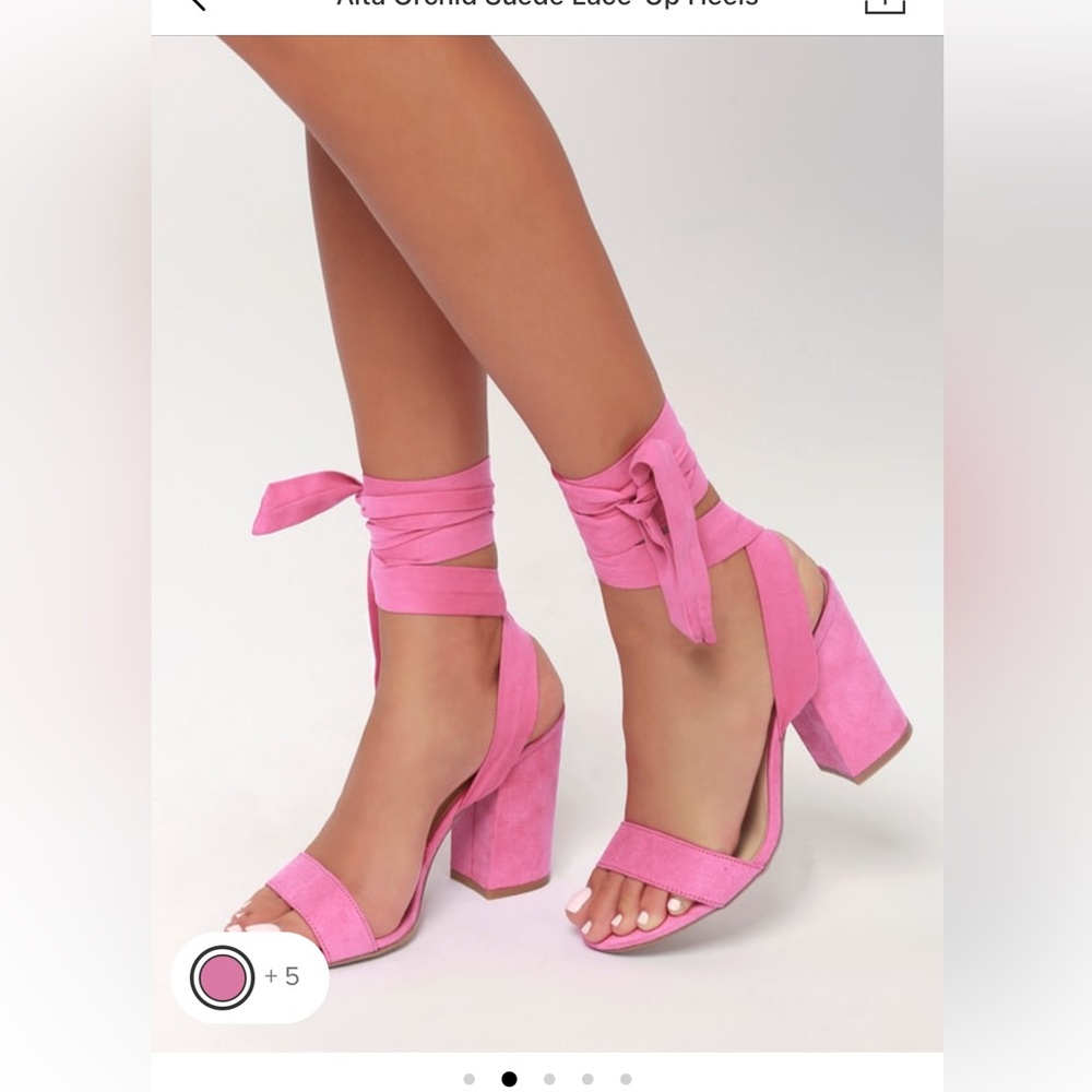 LULU ALTA ORCHID LACE-UP HEEL NWT